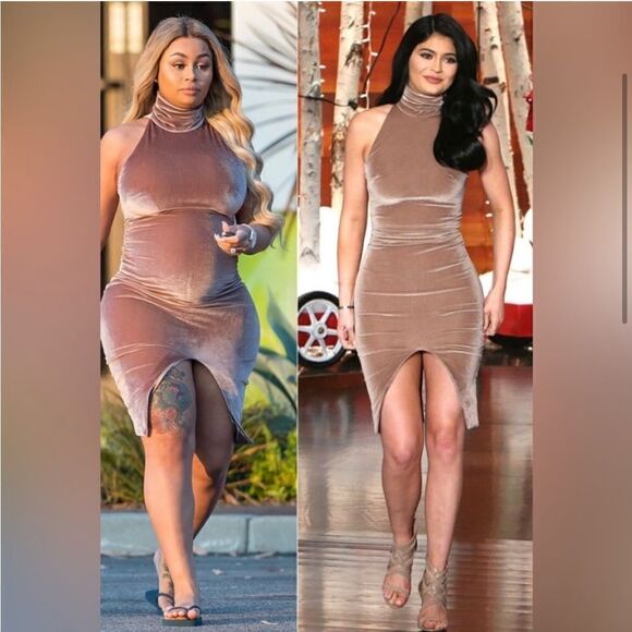 NEW House of CB London Santina Dress in Champagne XS ASO Kylie Jenner - Picture 4 of 9